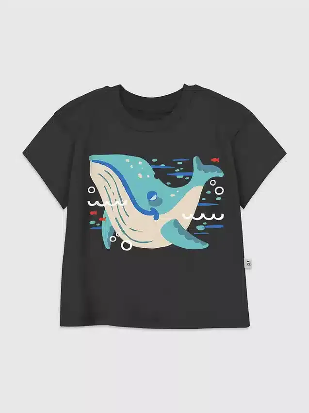 Camiseta con estampado «Its a Whale» para niños pequeños