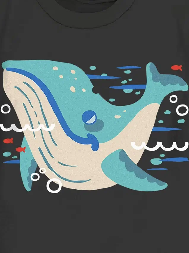 Camiseta con estampado «Its a Whale» para niños pequeños
