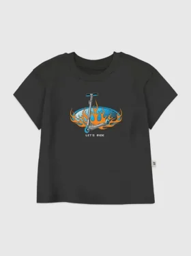 Camiseta con estampado «Lets Ride» para niños pequeños