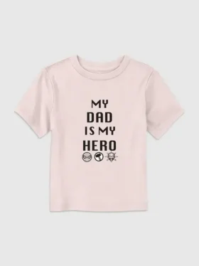 Camiseta con estampado «Marvel Hero Dad» para niños pequeños