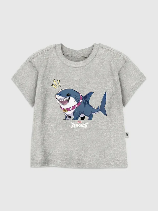 Camiseta con estampado «Marvel Rivals: Jeff the Shark» para niños pequeños