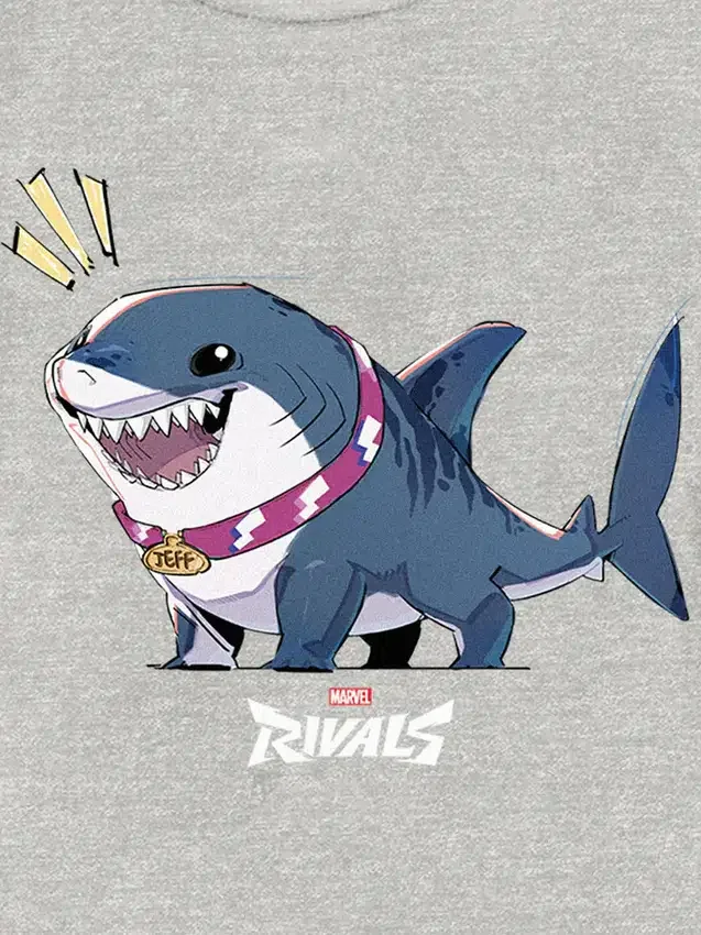 Camiseta con estampado «Marvel Rivals: Jeff the Shark» para niños pequeños