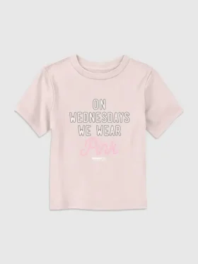 Camiseta con estampado «Mean Girls» para niños pequeños: «Los miércoles nos vestimos de rosa»