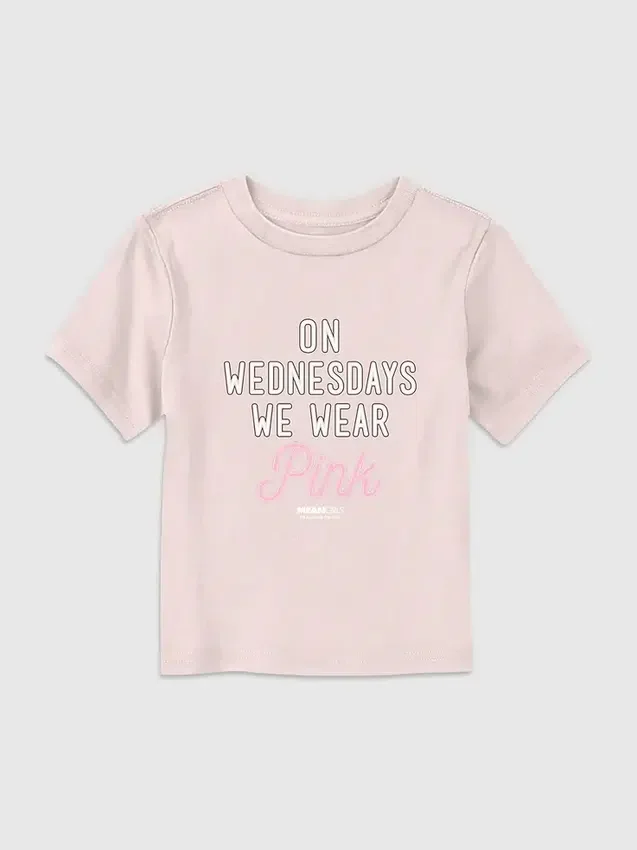 Camiseta con estampado «Mean Girls» para niños pequeños: «Los miércoles nos vestimos de rosa»