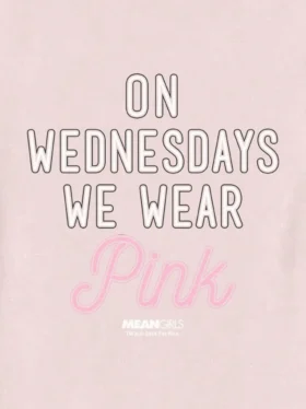 Camiseta con estampado «Mean Girls» para niños pequeños: «Los miércoles nos vestimos de rosa»