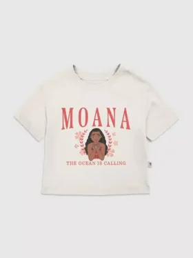 Camiseta con estampado «Moana Collegiate» para niños pequeños