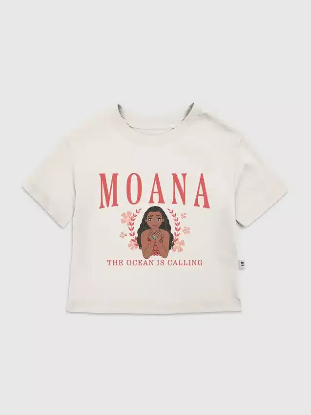 Camiseta con estampado «Moana Collegiate» para niños pequeños
