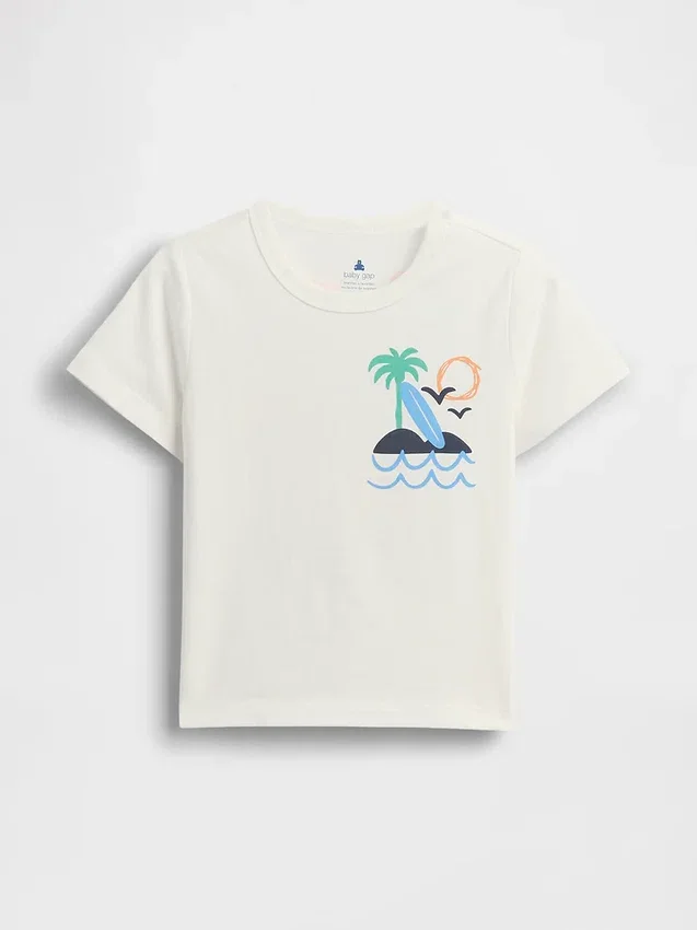 Camiseta con estampado para bebés y niños, combinable