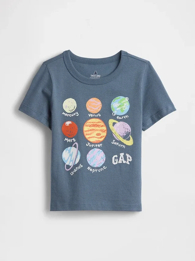 Camiseta con estampado para bebés y niños, combinable