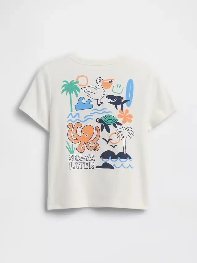 Camiseta con estampado para bebés y niños, combinable