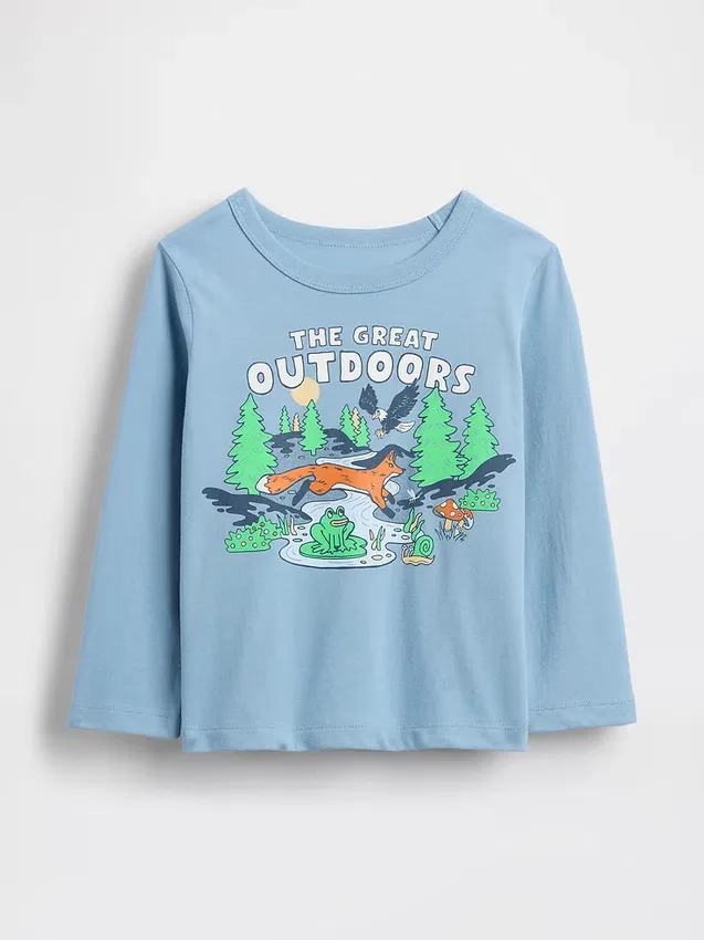 Camiseta con estampado para bebés y niños pequeños, combinable
