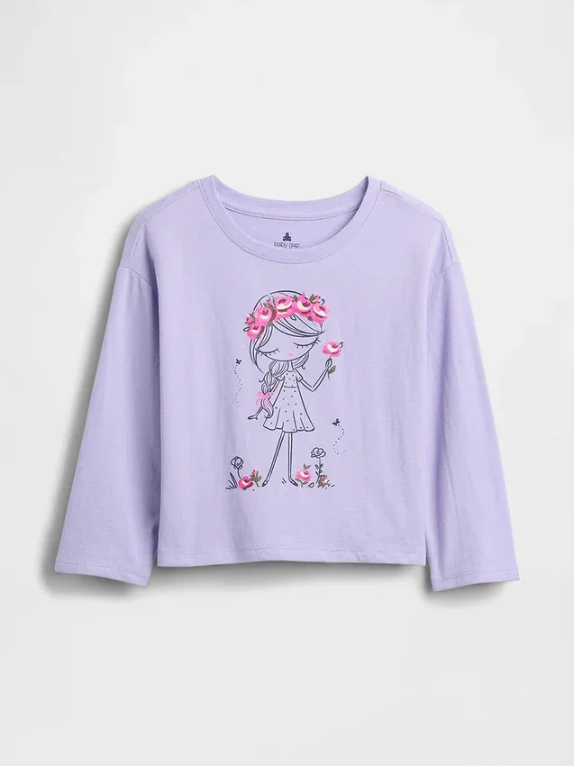 Camiseta con estampado para bebés y niños pequeños, combinable