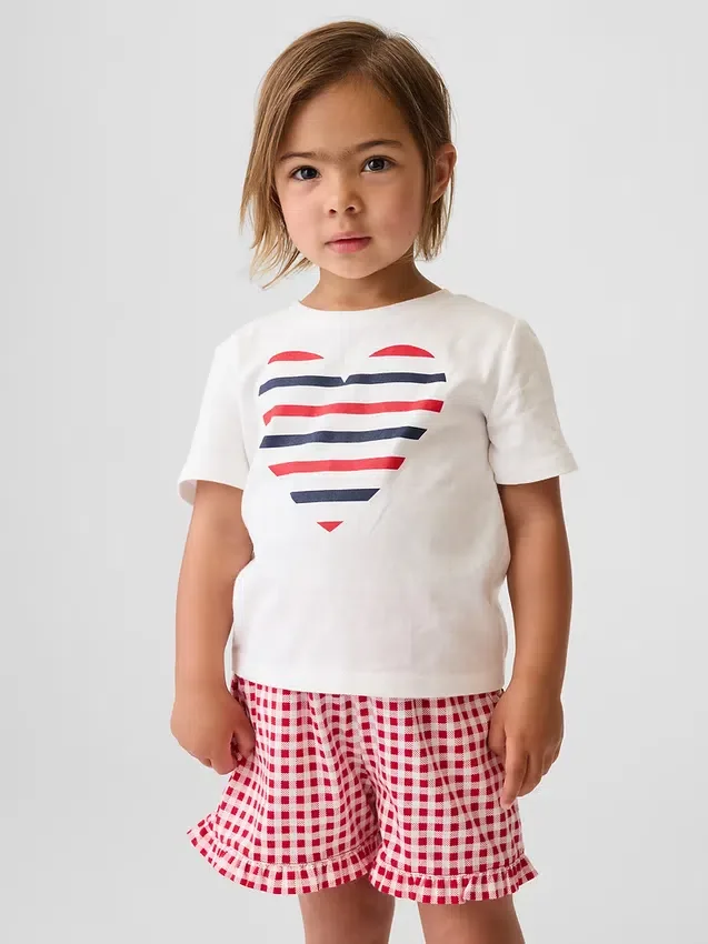 Camiseta con estampado para bebés y niños pequeños, combinable