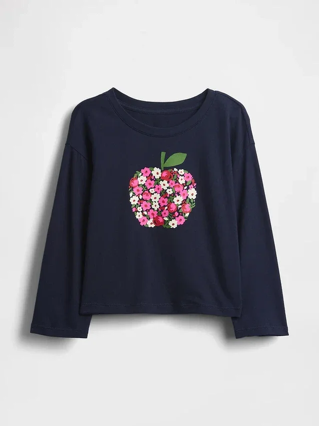 Camiseta con estampado para bebés y niños pequeños, combinable
