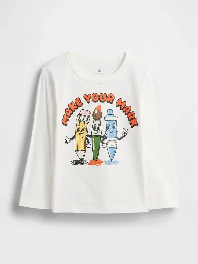 Camiseta con estampado para bebés y niños pequeños, combinable