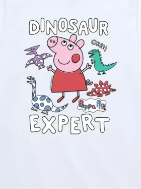 Camiseta con estampado «Peppa Pig Dinosaur Expert» de manga corta para niños pequeños