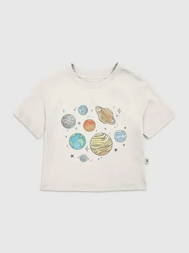 Camiseta con estampado «Planets Jumble» para niños pequeños