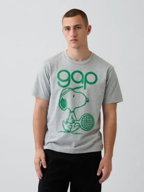 Camiseta con estampado «Snoopy Logo» de corte holgado