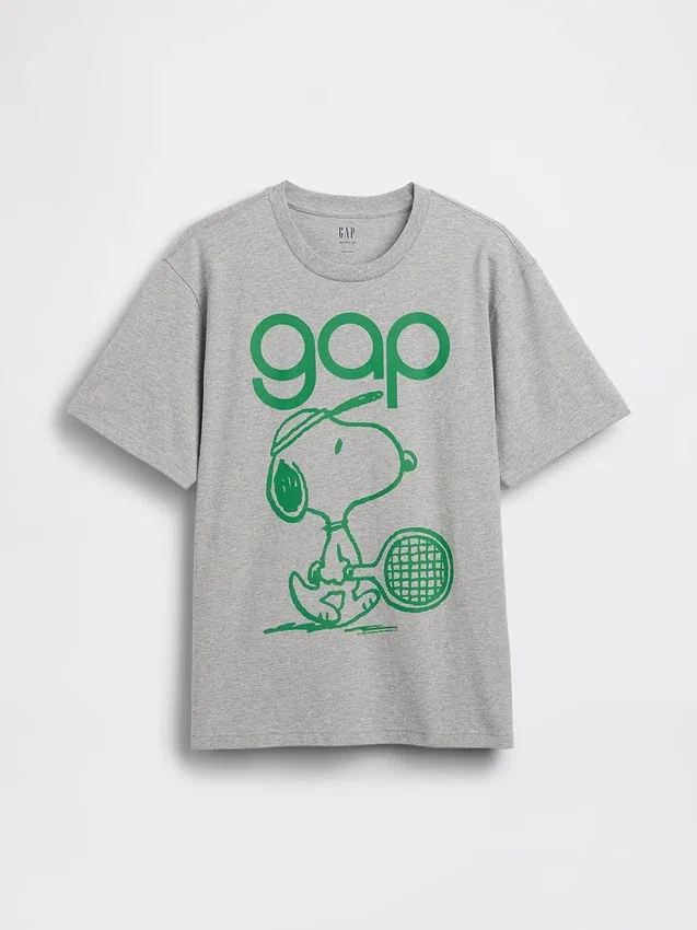 Camiseta con estampado «Snoopy Logo» de corte holgado
