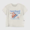 Camiseta con estampado «Snowboard Club» para niños pequeños