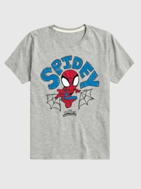 Camiseta con estampado «Spidey Doodle» de Marvel para niños pequeños con pantalones cortos