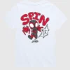 Camiseta con estampado «Spin Doodle» de Marvel para niños pequeños con pantalones cortos