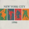 Camiseta con estampado vintage de deportes de invierno para niños pequeños