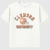Camiseta con estampado vintage de fútbol americano de la Universidad de Clemson