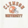 Camiseta con estampado vintage de fútbol americano de la Universidad de Clemson