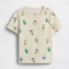 Camiseta con estampado y bolsillo para bebés y niños pequeños, combinable