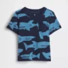Camiseta con estampado y bolsillo para bebés y niños pequeños, combinable