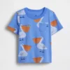 Camiseta con estampado y bolsillo para bebés y niños pequeños, combinable