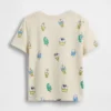 Camiseta con estampado y bolsillo para bebés y niños pequeños, combinable