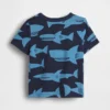 Camiseta con estampado y bolsillo para bebés y niños pequeños, combinable