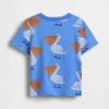Camiseta con estampado y bolsillo para bebés y niños pequeños, combinable