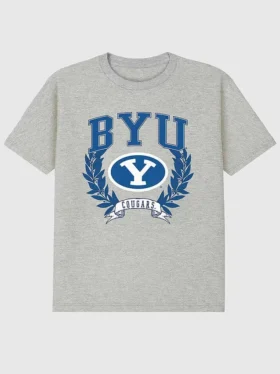 Camiseta con gráfico oscuro de los Laurels de la Universidad Brigham Young