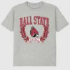 Camiseta con gráfico oscuro de los Laurels de la Universidad de Ball State