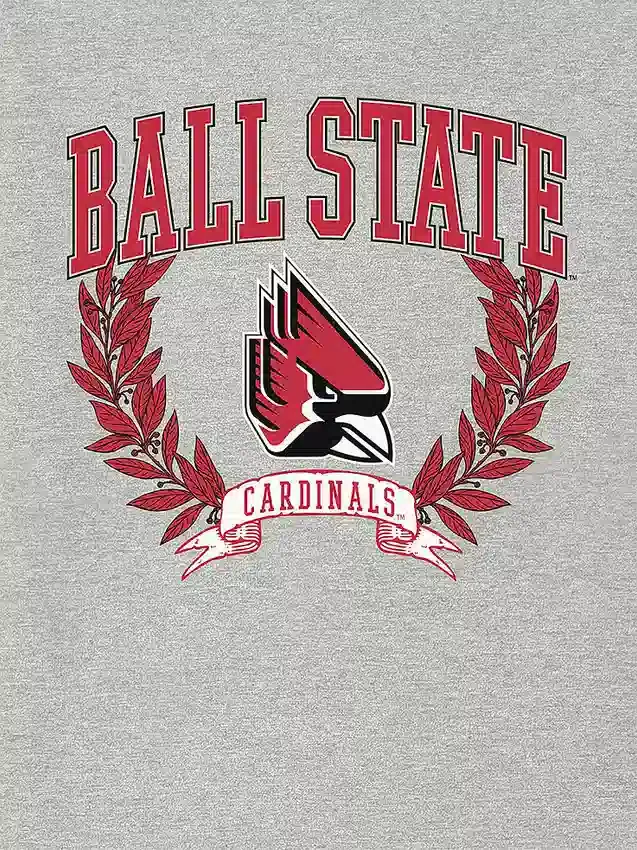 Camiseta con gráfico oscuro de los Laurels de la Universidad de Ball State