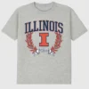Camiseta con gráfico oscuro «Laurels» de la Universidad de Illinois