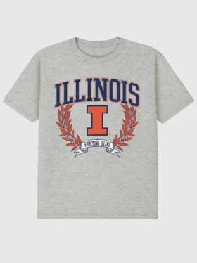 Camiseta con gráfico oscuro «Laurels» de la Universidad de Illinois