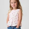 Camiseta con lazo de punto arrugado para bebés y niños