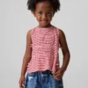 Camiseta con lazo de punto arrugado para bebés y niños