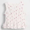 Camiseta con lazo de punto arrugado para bebés y niños