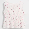 Camiseta con lazo de punto arrugado para bebés y niños