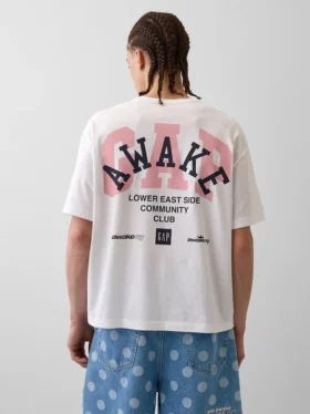 Camiseta con logotipo de corte holgado GAP × Awake Ny