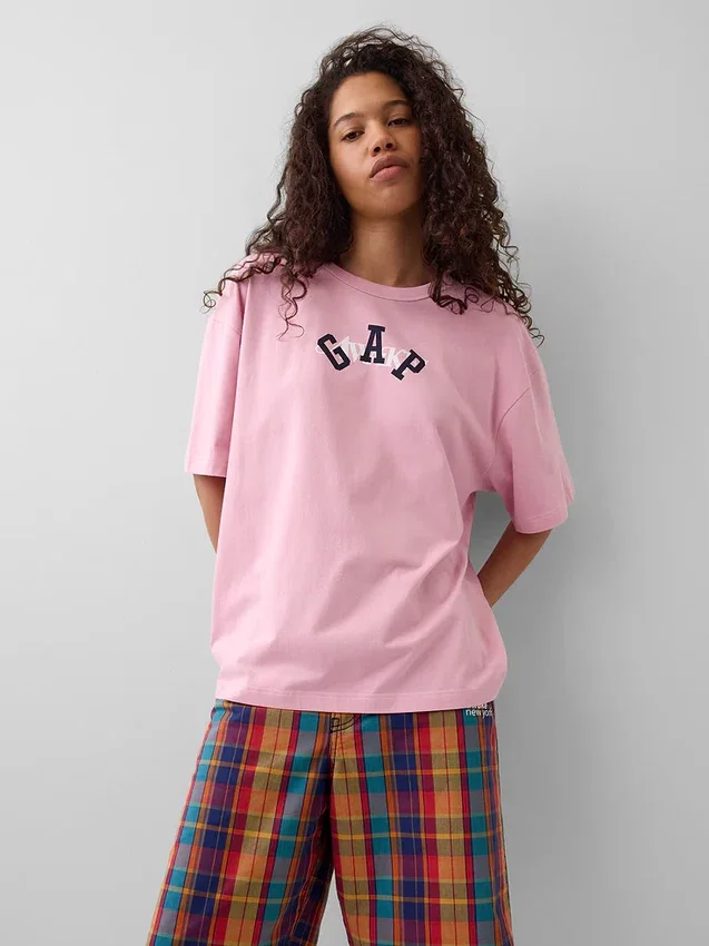 Camiseta con logotipo de corte holgado GAP × Awake Ny