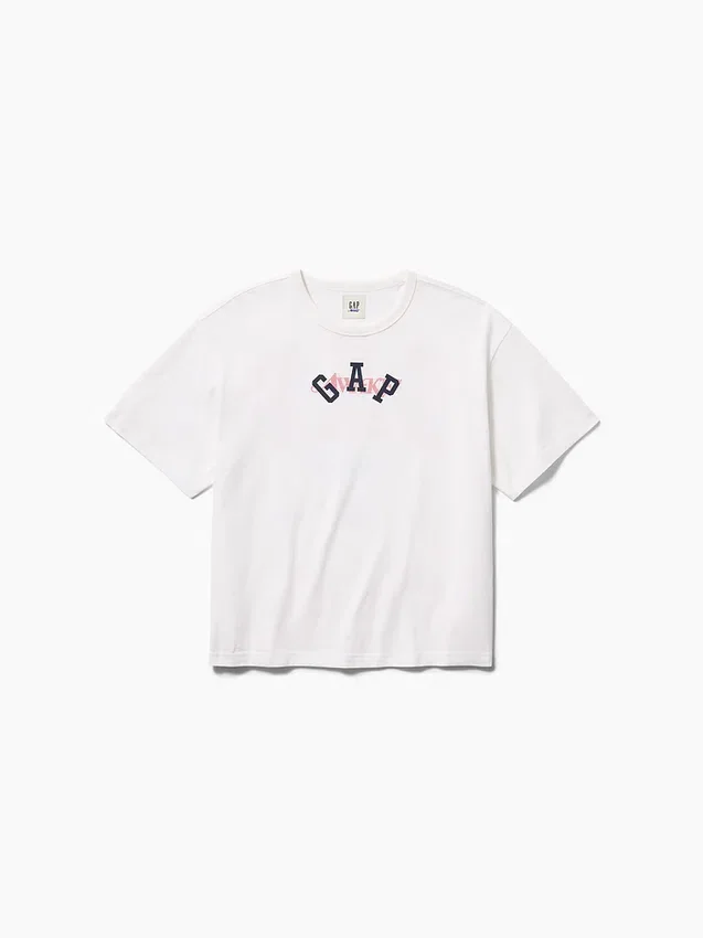 Camiseta con logotipo de corte holgado GAP × Awake Ny