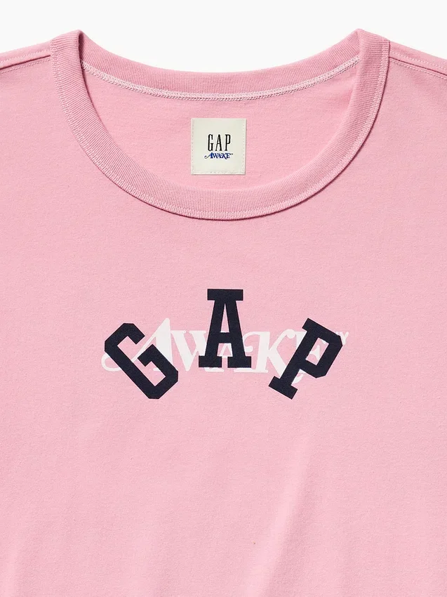 Camiseta con logotipo de corte holgado GAP × Awake Ny