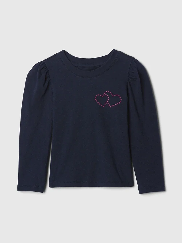 Camiseta con mangas abullonadas para bebés y niños «Mix & Match»