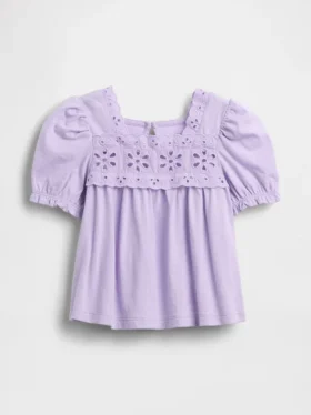 Camiseta con ojales para bebés y niños